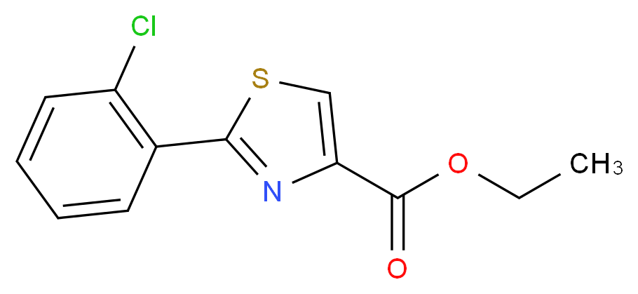 ethyl 2-(2-chlorophenyl)-1,3-thiazole-4-carboxylate_分子结构_CAS_132089-36-2