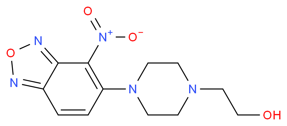 2-[4-(4-nitro-2,1,3-benzoxadiazol-5-yl)piperazin-1-yl]ethan-1-ol_分子结构_CAS_65427-77-2