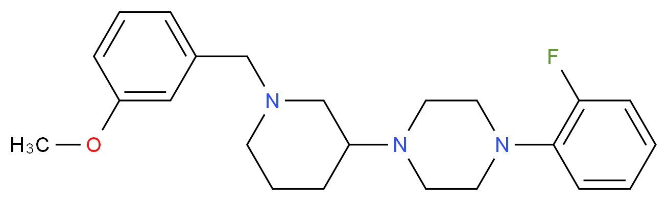 1-(2-fluorophenyl)-4-[1-(3-methoxybenzyl)-3-piperidinyl]piperazine_分子结构_CAS_)