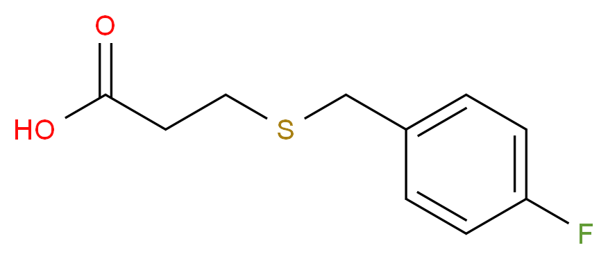 3-[(4-fluorobenzyl)thio]propanoic acid_分子结构_CAS_23912-15-4)