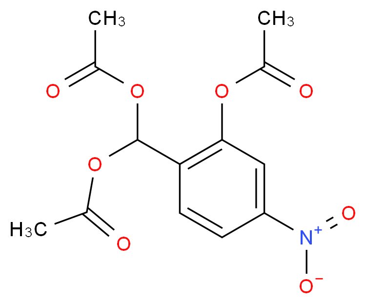 (acetyloxy)[2-(acetyloxy)-4-nitrophenyl]methyl acetate_分子结构_CAS_54362-25-3