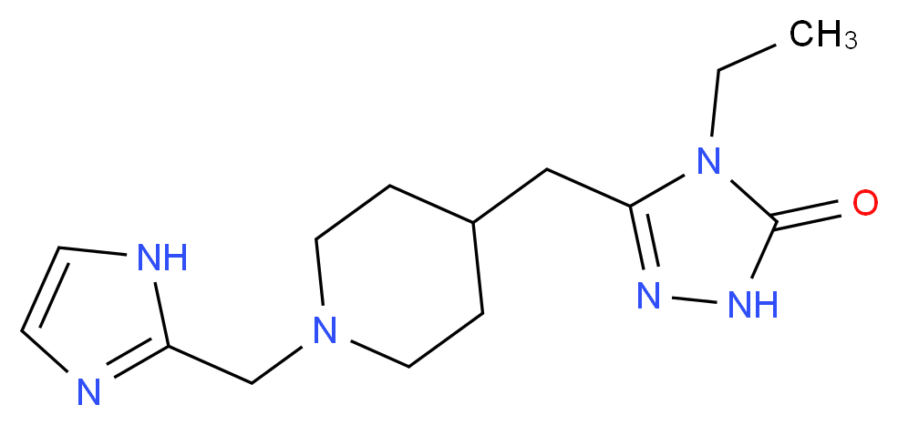 4-ethyl-5-{[1-(1H-imidazol-2-ylmethyl)-4-piperidinyl]methyl}-2,4-dihydro-3H-1,2,4-triazol-3-one_分子结构_CAS_)