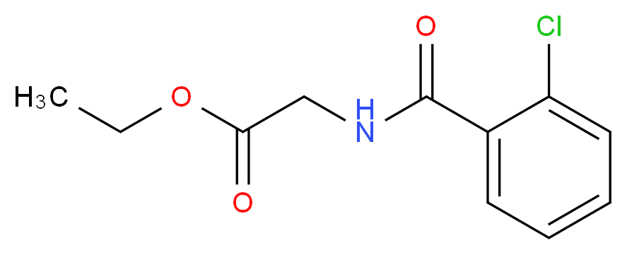 Ethyl 2-[(2-chlorobenzoyl)amino]acetate_分子结构_CAS_66824-94-0)