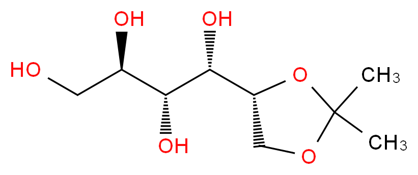 (1S,2R,3R)-1-[(4R)-2,2-dimethyl-1,3-dioxolan-4-yl]butane-1,2,3,4-tetrol_分子结构_CAS_4306-35-8