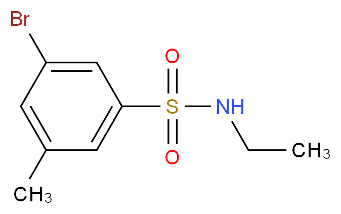 3-Bromo-N-ethyl-5-methylbenzenesulfonamide_分子结构_CAS_951885-52-2)