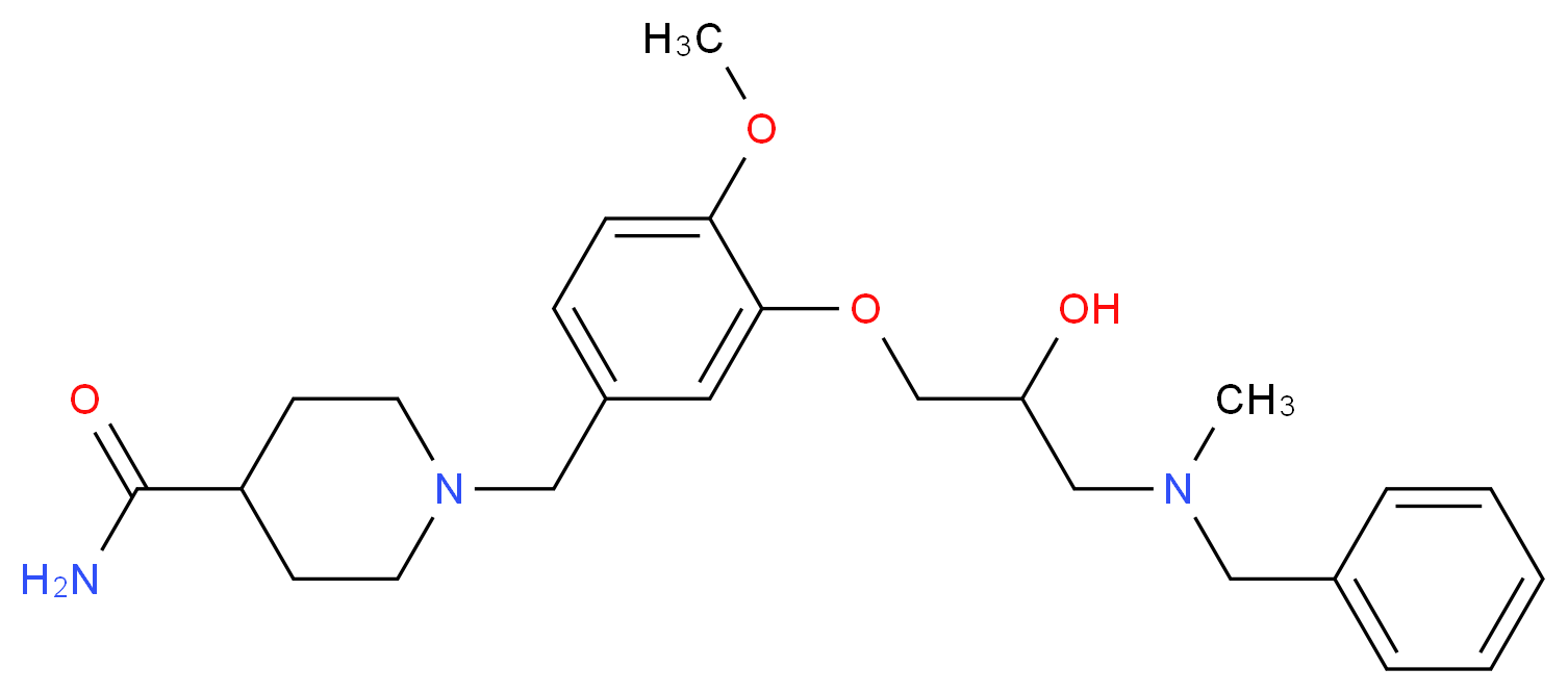 1-(3-{3-[benzyl(methyl)amino]-2-hydroxypropoxy}-4-methoxybenzyl)-4-piperidinecarboxamide_分子结构_CAS_)