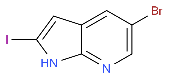 5-Bromo-2-iodo-1H-pyrrolo[2,3-b]pyridine_分子结构_CAS_)