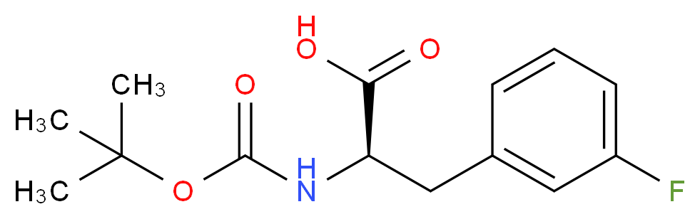 (2R)-2-{[(tert-butoxy)carbonyl]amino}-3-(3-fluorophenyl)propanoic acid_分子结构_CAS_114873-01-7