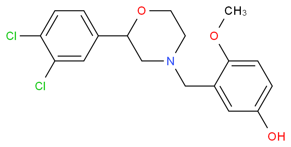3-{[2-(3,4-dichlorophenyl)morpholin-4-yl]methyl}-4-methoxyphenol_分子结构_CAS_)