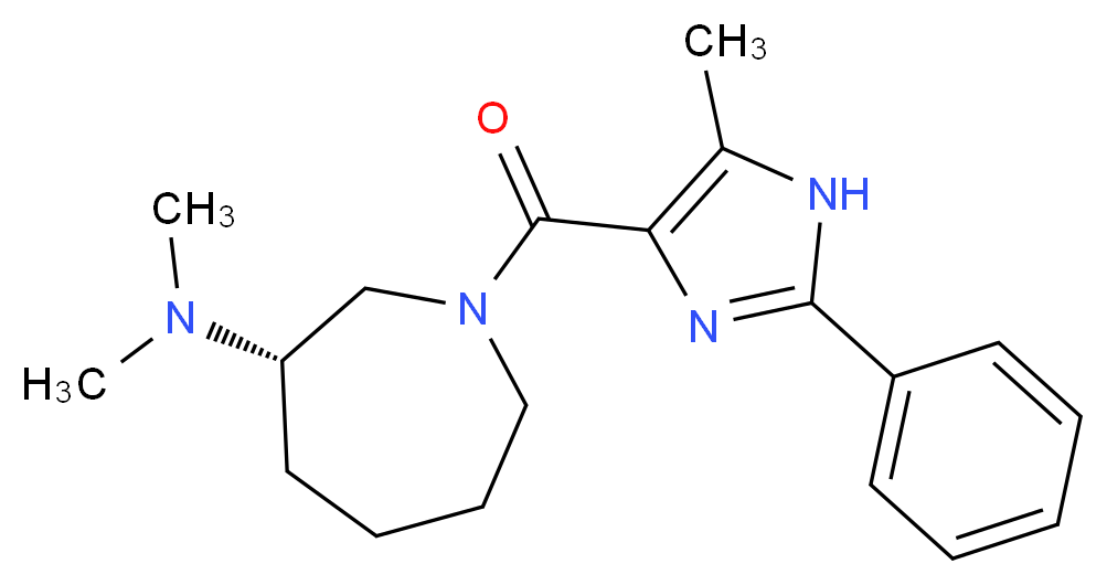 (3S)-N,N-dimethyl-1-[(5-methyl-2-phenyl-1H-imidazol-4-yl)carbonyl]azepan-3-amine_分子结构_CAS_)