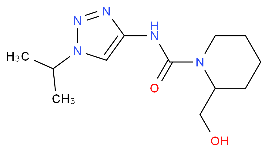 2-(hydroxymethyl)-N-(1-isopropyl-1H-1,2,3-triazol-4-yl)piperidine-1-carboxamide_分子结构_CAS_)