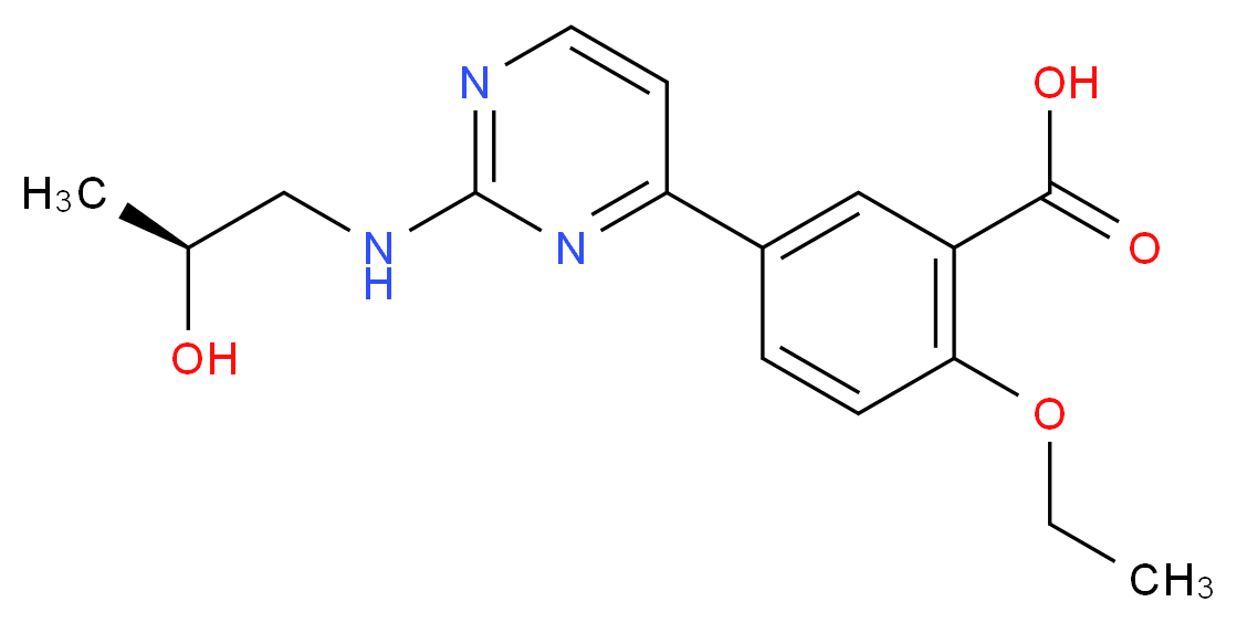2-ethoxy-5-(2-{[(2S)-2-hydroxypropyl]amino}pyrimidin-4-yl)benzoic acid_分子结构_CAS_)