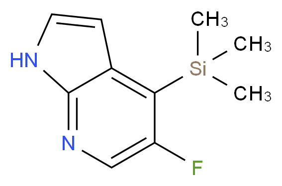 5-Fluoro-4-(trimethylsilyl)-1H-pyrrolo[2,3-b]pyridine_分子结构_CAS_1228665-73-3)