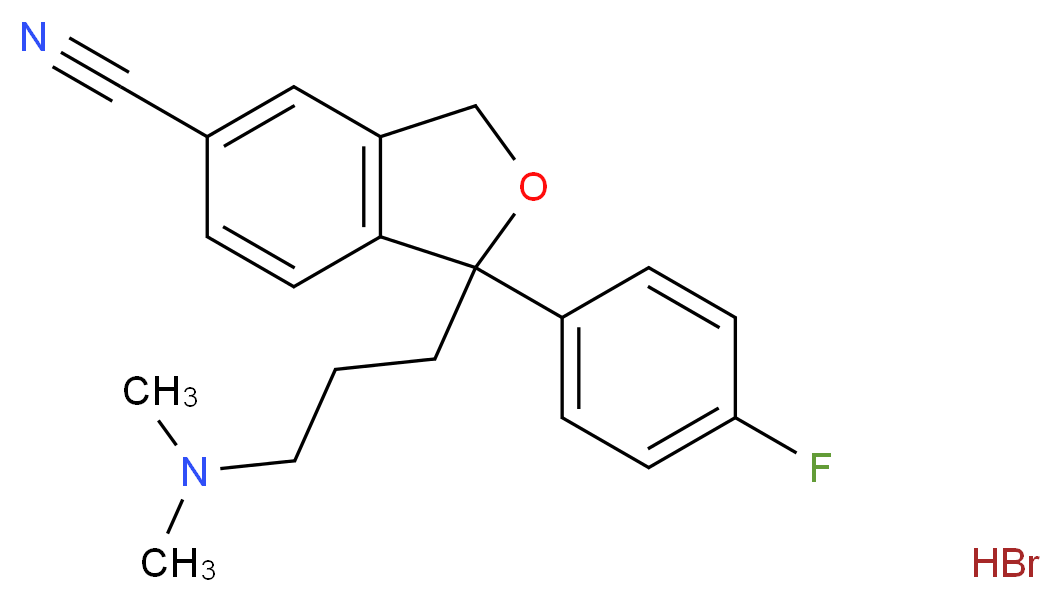 Citalopram Hydrobromide_分子结构_CAS_59729-32-7)