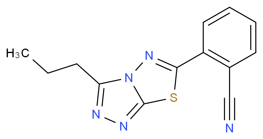 2-(3-propyl[1,2,4]triazolo[3,4-b][1,3,4]thiadiazol-6-yl)benzonitrile_分子结构_CAS_)