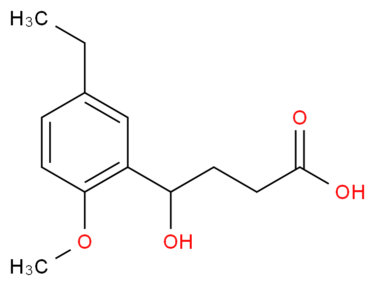 4-(5-ethyl-2-methoxyphenyl)-4-hydroxybutanoic acid_分子结构_CAS_879053-63-1