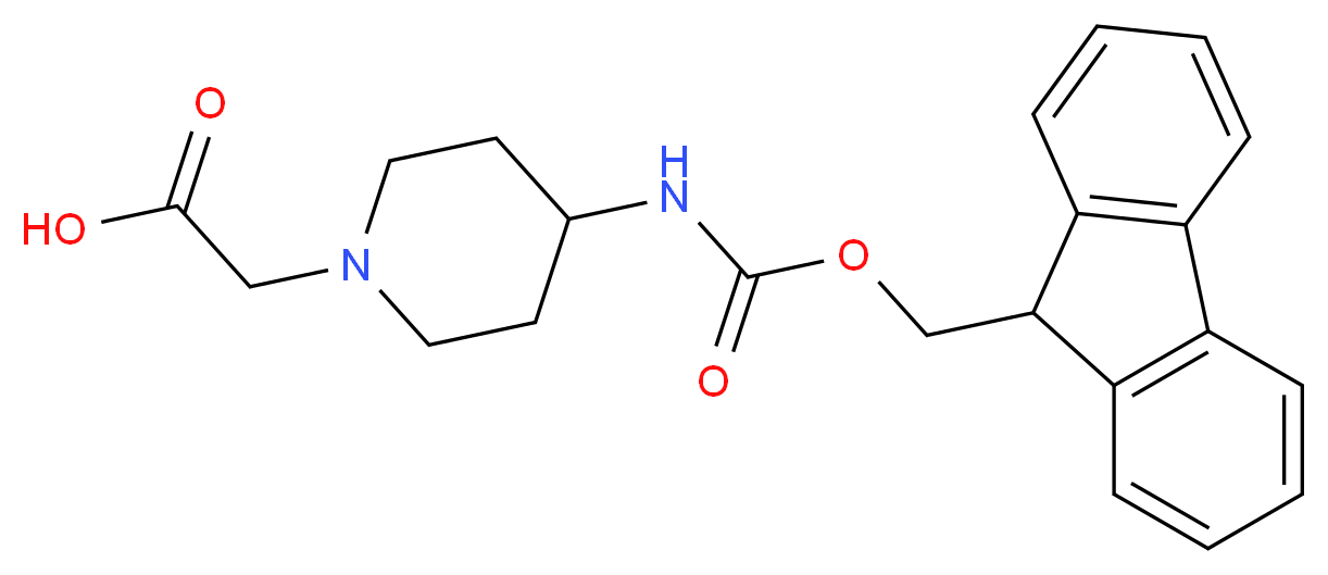 Fmoc-4-amino-(1-carboxymethyl) piperidine_分子结构_CAS_)