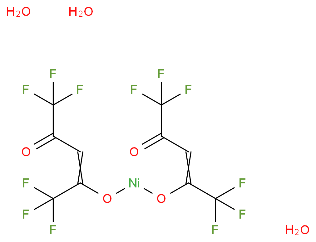 Nickel hexafluoroacetylacetonate trihydrate 97%_分子结构_CAS_14949-69-0)