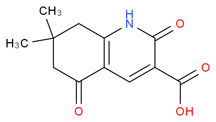 7,7-Dimethyl-2,5-dioxo-1,2,5,6,7,8-hexahydro-quinoline-3-carboxylic acid_分子结构_CAS_106551-79-5)