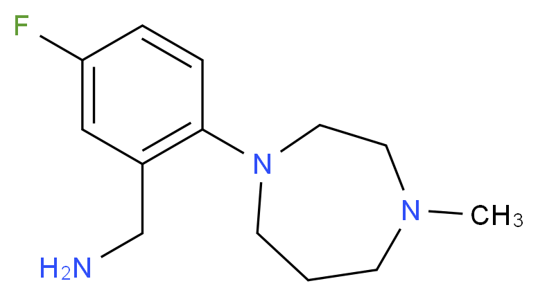 [5-fluoro-2-(4-methyl-1,4-diazepan-1-yl)phenyl]methanamine_分子结构_CAS_)