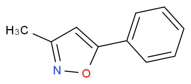 3-甲基-5-苯基异噁唑_分子结构_CAS_1008-75-9)