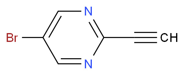 5-Bromo-2-ethynylpyrimidine_分子结构_CAS_1135283-08-7)