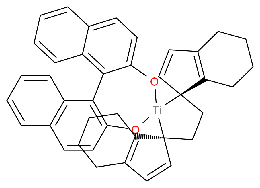 (1S,1'S)-4,4',5,5',6,6',7,7'-octahydrotrispiro[bis(indene)-1,2'':1',5''-[1]titanacyclopentane-1'',13'''-[12,14]dioxa-[13]titanapentacyclo[13.8.0.0<sup>2</sup>,<sup>1</sup><sup>1</sup>.0<sup>3</sup>,<sup>8</sup>.0<sup>1</sup><sup>8</sup>,<sup>2</sup><sup>3</sup>]tricosane]-1'''(15'''),2'''(11'''),3''',5''',7''',9''',16''',18''',20''',22'''-decaene_分子结构_CAS_83417-93-0