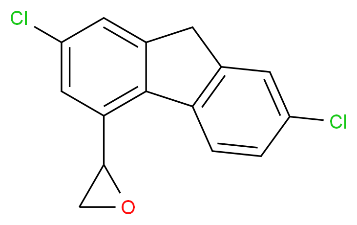 2-(2,7-dichloro-9H-fluoren-4-yl)oxirane_分子结构_CAS_53221-14-0