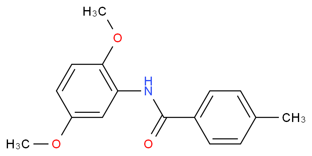 N-(2,5-dimethoxyphenyl)-4-methylbenzamide_分子结构_CAS_262436-41-9