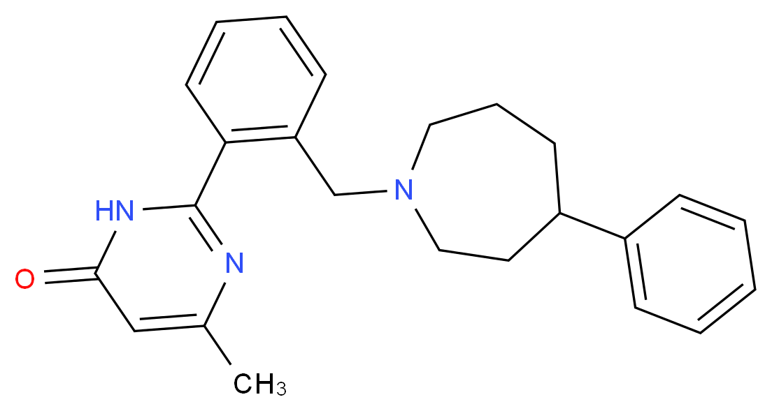 6-methyl-2-{2-[(4-phenyl-1-azepanyl)methyl]phenyl}-4(3H)-pyrimidinone_分子结构_CAS_)