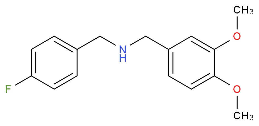 (3,4-dimethoxybenzyl)(4-fluorobenzyl)amine_分子结构_CAS_346694-18-6)