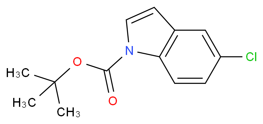 tert-butyl 5-chloro-1H-indole-1-carboxylate_分子结构_CAS_129822-48-6