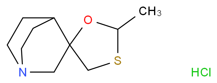 5'-methyl-4-azaspiro[bicyclo[2.2.2]octane-2,2'-[1,4]oxathiolane] hydrochloride_分子结构_CAS_107220-28-0