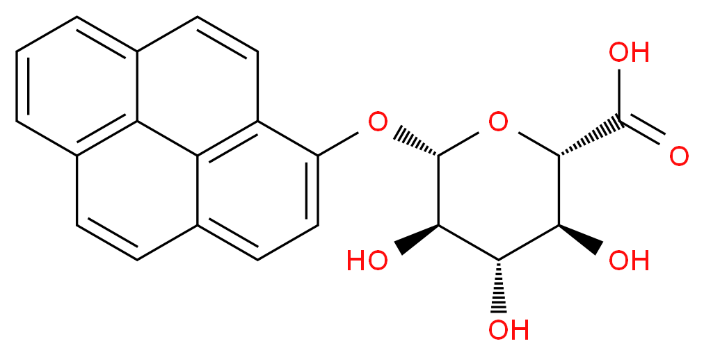 (2S,3S,4S,5R,6S)-3,4,5-trihydroxy-6-(pyren-1-yloxy)oxane-2-carboxylic acid_分子结构_CAS_154717-05-2