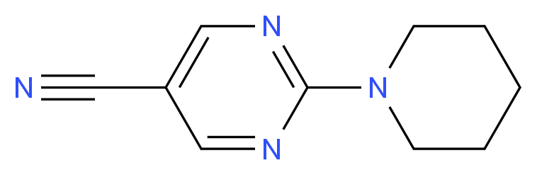 2-(piperidin-1-yl)pyrimidine-5-carbonitrile_分子结构_CAS_1123169-22-1