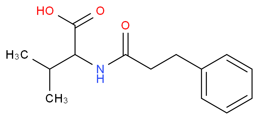 3-methyl-2-(3-phenylpropanamido)butanoic acid_分子结构_CAS_)