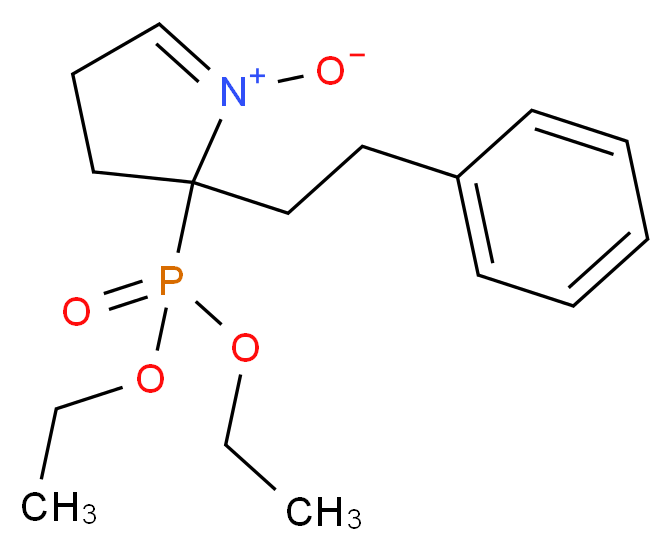 2-(diethoxyphosphoryl)-2-(2-phenylethyl)-3,4-dihydro-2H-pyrrol-1-ium-1-olate_分子结构_CAS_436099-08-0