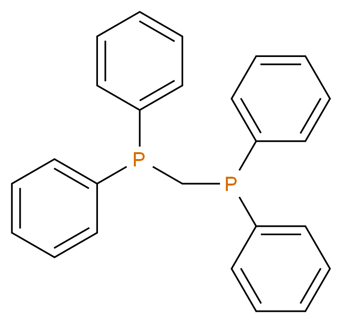 双(二苯基膦)甲烷_分子结构_CAS_2071-20-7)