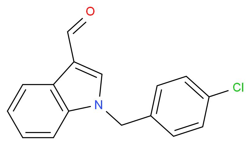 1-(4-Chlorobenzyl)-1H-indole-3-carbaldehyde_分子结构_CAS_75629-57-1)