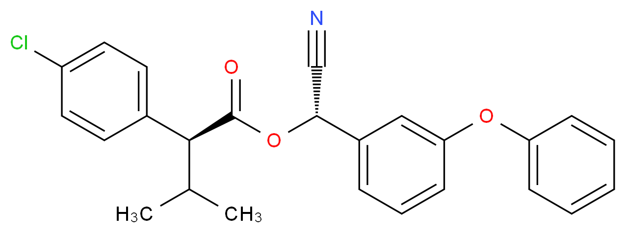 (S)-cyano(3-phenoxyphenyl)methyl (2S)-2-(4-chlorophenyl)-3-methylbutanoate_分子结构_CAS_66230-04-4