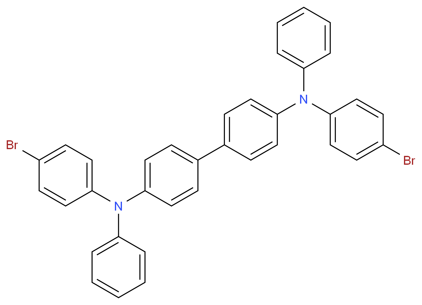 4,4′-双[(4-溴苯基)苯氨基]联苯_分子结构_CAS_344782-48-5)