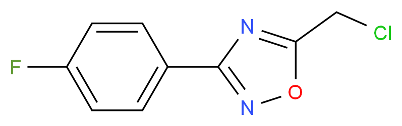 5-Chloromethyl-3-(4-fluorophenyl)-1,2,4-oxadiazole_分子结构_CAS_721428-34-8)