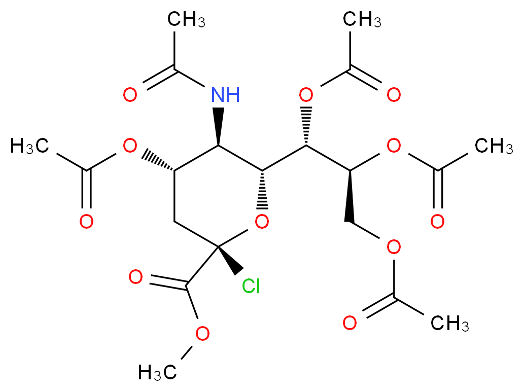 N-Acetyl-2-chloro-2-deoxy-β-neuraminic Acid Methyl Ester 4,7,8,9-Tetraacetate_分子结构_CAS_67670-69-3)
