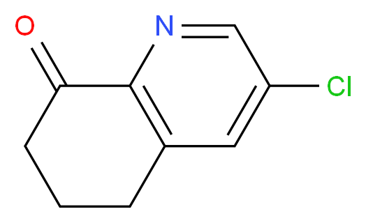 3-chloro-5,6,7,8-tetrahydroquinolin-8-one_分子结构_CAS_1196151-83-3