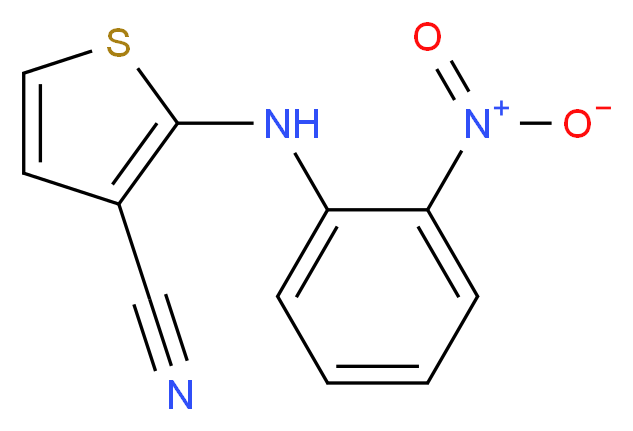 2-[(2-nitrophenyl)amino]thiophene-3-carbonitrile_分子结构_CAS_186792-85-8