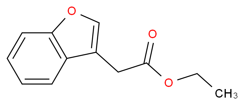 ethyl 2-(1-benzofuran-3-yl)acetate_分子结构_CAS_82156-58-9