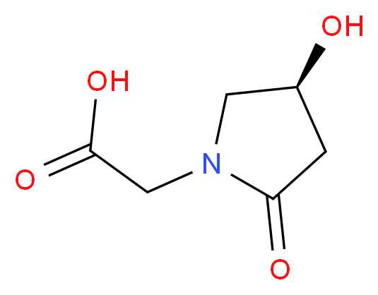 2-[(4S)-4-hydroxy-2-oxopyrrolidin-1-yl]acetic acid_分子结构_CAS_99437-11-3