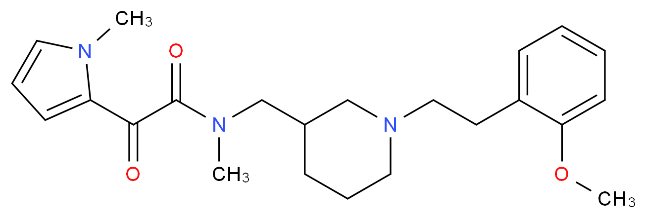 N-({1-[2-(2-methoxyphenyl)ethyl]piperidin-3-yl}methyl)-N-methyl-2-(1-methyl-1H-pyrrol-2-yl)-2-oxoacetamide_分子结构_CAS_)
