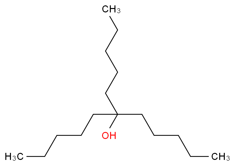 6-pentylundecan-6-ol_分子结构_CAS_5331-63-5