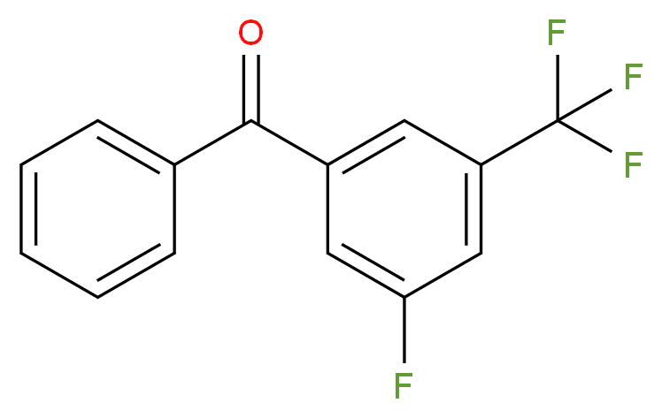 [3-fluoro-5-(trifluoromethyl)phenyl](phenyl)methanone_分子结构_CAS_239087-02-6